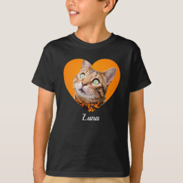 Söt modern typografi Namn och hjärta Foto på husdj T Shirt
