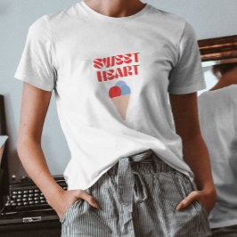 söt, modern typografi röd glass i söt t shirt