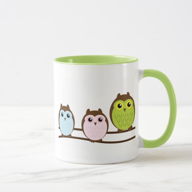 Söt Modisch Chic Elegant Destinys Ugglor Mugg (Höger)