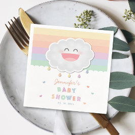 Söt molnregndroppar Könsneutrala baby shower Pappersservett