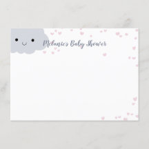 Söt molnskymd Baby Shower Anpassad brevpapper