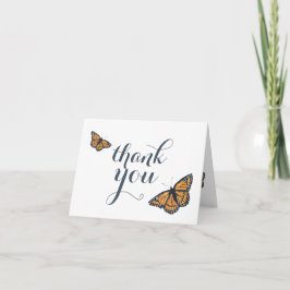Söt Monarch Butterfly Art Tackkort Kort