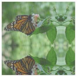 Söt Monarch Butterfly Blommigt Fabric Tyg