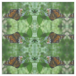 Söt Monarch Butterfly Blommigt Fabric Tyg