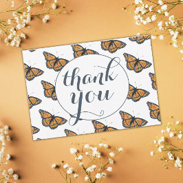 Söt Monarch Butterfly Mönster Tack Kort