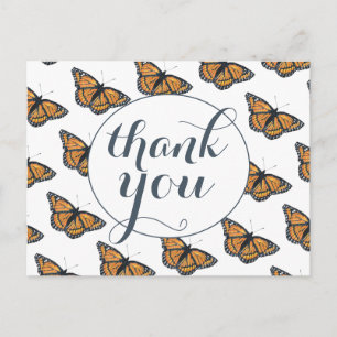 Söt Monarch Butterfly Mönster Tack Vykort