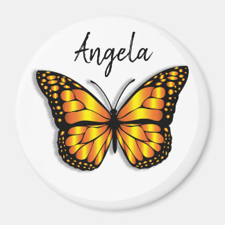 Söt Monarch Butterfly Personlig Namn Magnet