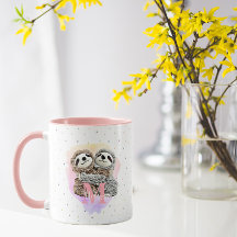 Söt Monogram Akvarell Namn Rosa Sengångare Kramar