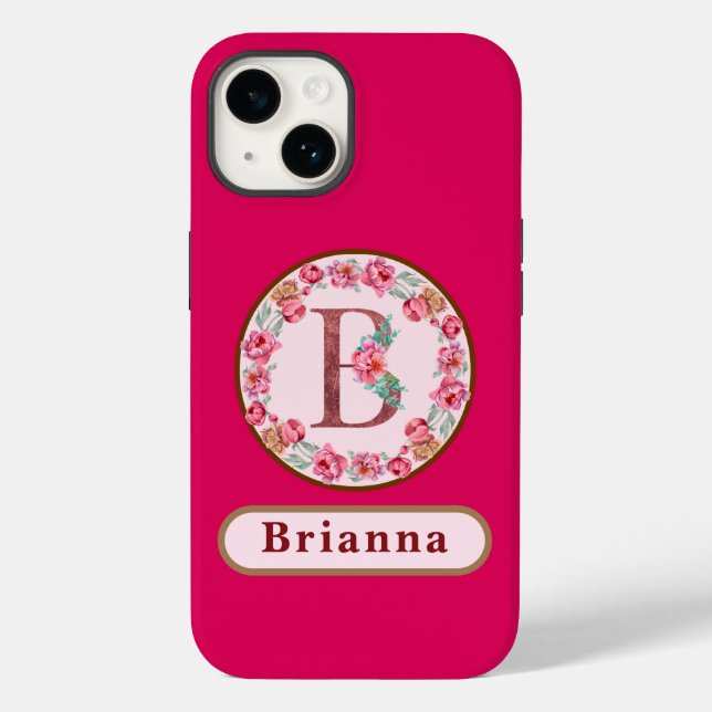 Söt Monogram B Blommigt Fodral-Mate iphone case (Baksida)