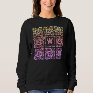Söt Monogram Flickaktigt Shock rosa Snöre T Shirt