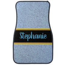 Söt monogram guld med blå marmor