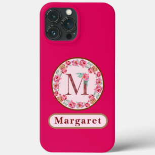 Söt Monogram M-Blommigt