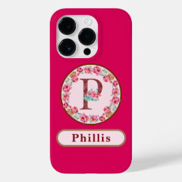 Söt Monogram P-Blommigt