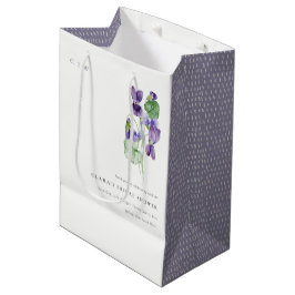 Söt Monogram Violet Blommigt Bunch Möhippa