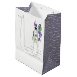 Söt Monogram Violet Blommigt Bunch Möhippa