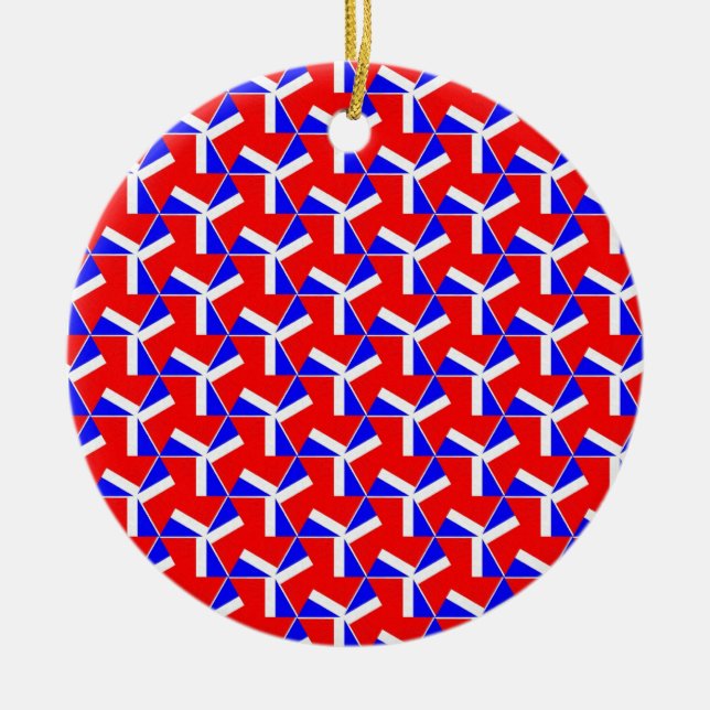 Söt Mönster 03 Julgransprydnad Keramik (Framsidan)