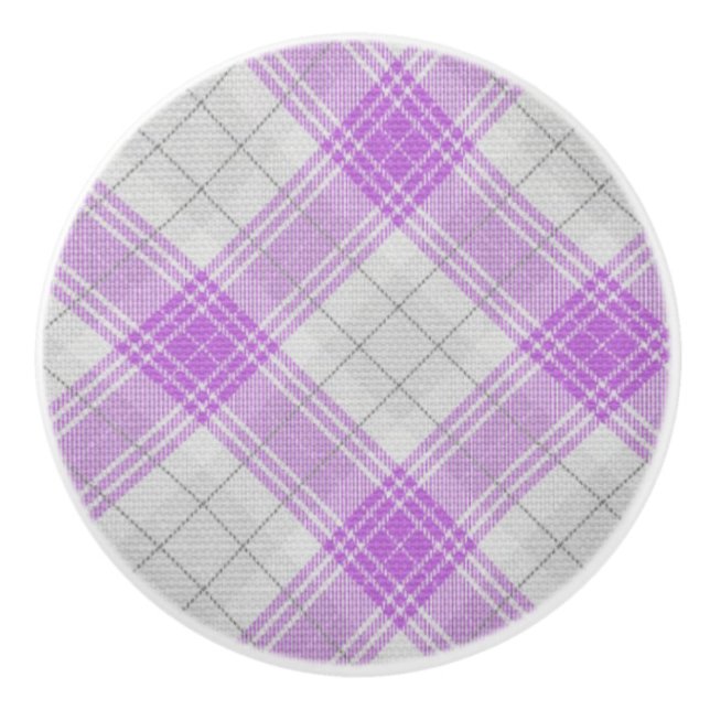 Söt mönster tartan lila struktur knopp (Framsidan)