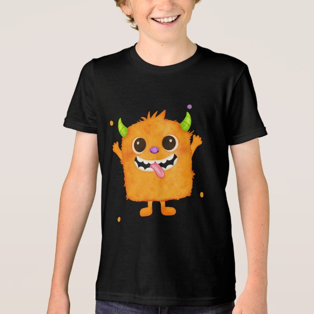 Söt monsterbarn-tröja, födelsedagspresent för pojk t shirt (Framsida)