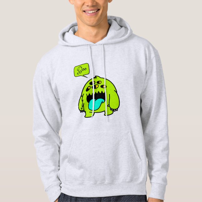 söt monsterboj hoodie (Framsida)