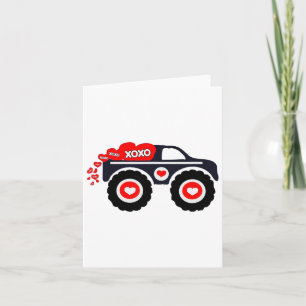 Söt monstertruck Alla hjärtans dag Xoxo hjärta Tod Kort