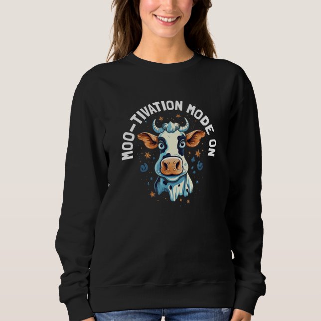 Söt Moo tivation Läge På  Kviga Ko  Puns T Shirt (Framsida)