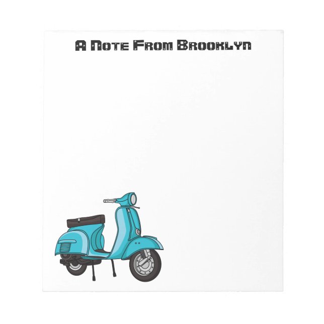 Söt moped motorcykel serieillustration anteckningsblock (Framsida)