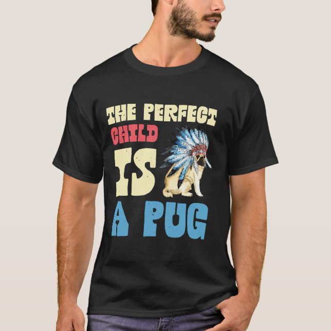 SÖT MOPS DESIGN 512 T SHIRT (Framsida)
