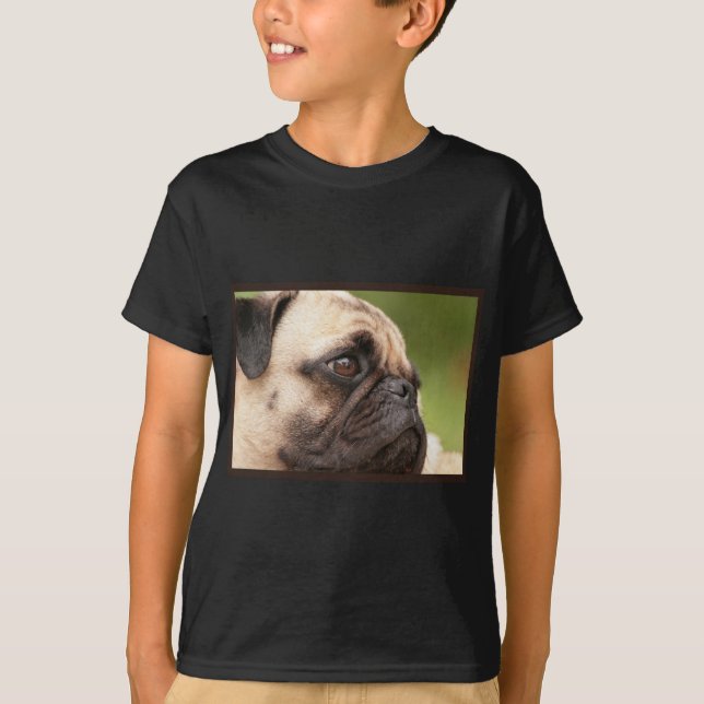 Söt mops t-shirt (Framsida)