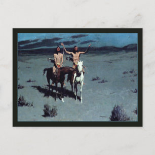 Söt Mor Natten av Frederic Remington Vykort