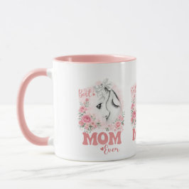 Söt Mor och Barn Akvarell Rosor "Bästa Mamma Mugg