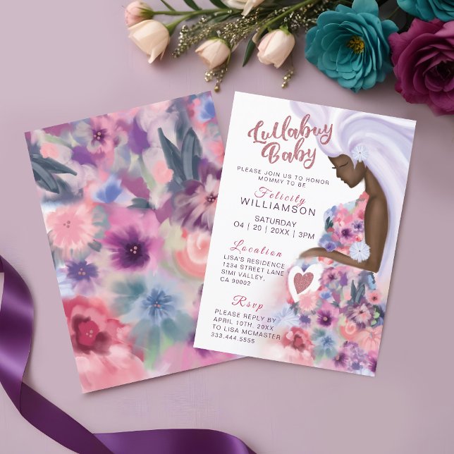 Söt Mor som ska bli Blommigt för babyutsändning Inbjudningar (Pretty Mother To Be Floral Baby Shower Invitation)