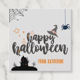 Söt mörk för happy halloween- gåvor etiketter