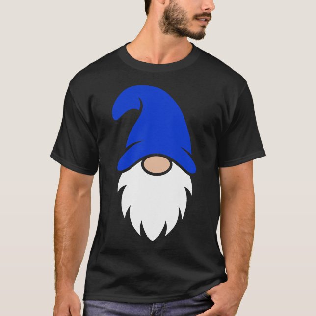 Söt mörkblå julgnom t shirt (Framsida)