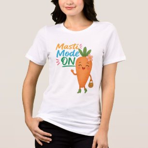 Söt Morot Masti-läge PÅ Dam Tri-Blend T Shirt
