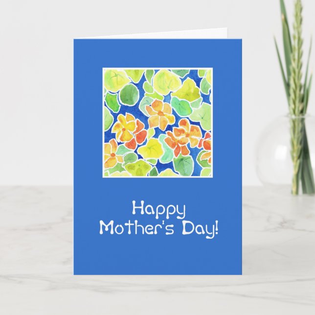 Söt Mors dag Card, sommarblommor Kort (Framsida)