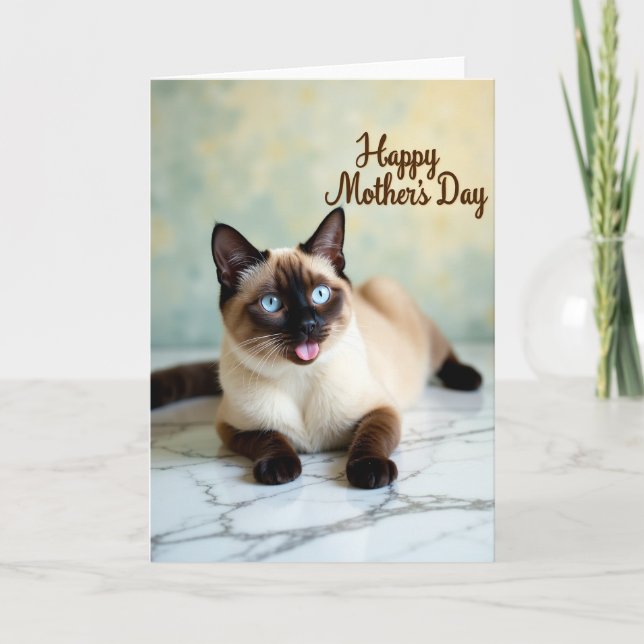 Söt mors dag katt scen kort (Framsida)