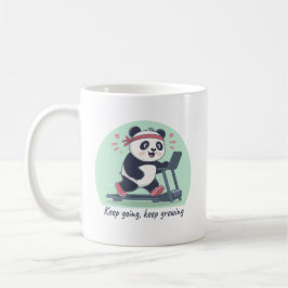 Söt Motivationspanda på Löpband Kaffemugg
