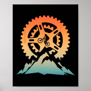 Söt mountainbike-konst för män och kvinnor Offroad Poster