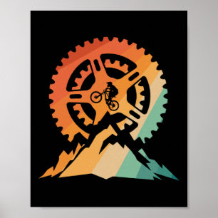 Söt mountainbike-konst för män och kvinnor Offroad Poster