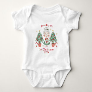 Söt Mrs Claus Julgran Godisrand första 1:a julen T Shirt