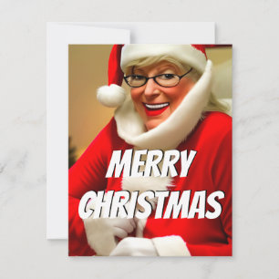 Söt Mrs. Santa God Jul Meddelande