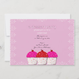 Söt muffininbjudan för valentin inbjudningar