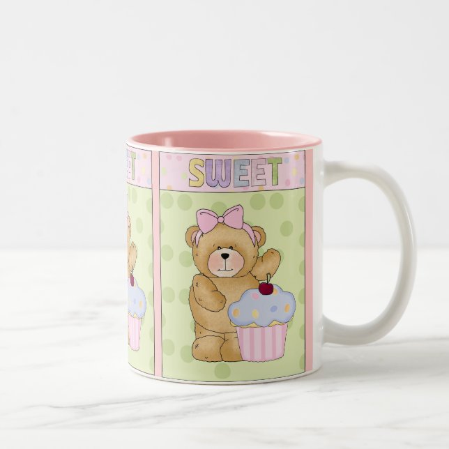 Söt muffinmuggmat Två-Tonad mugg (Höger)