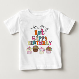 Söt Muffinsar 1:a födelsedag Tshirts och gåvor