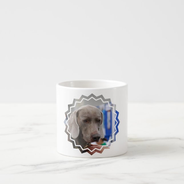 Söt mugg för Weimaraner hundSpecialty Espressomugg (Framsidan)