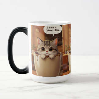 Söt mugg “Jag har tagit kaffe” Rolig kattmugg