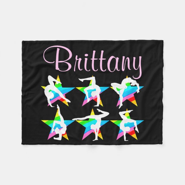 SÖT MULTI FÄRG PERSONLIG GYMNASTIKBLANKET FLEECEFILT (Framsidan (Horisontell))