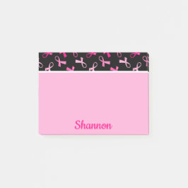 Söt MultiRosa Breast Cancer Ribbon Mönster Post-it Block