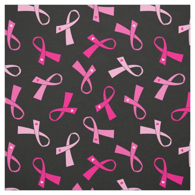 Söt MultiRosa Breast Cancer Ribbon Mönster Tyg (Provkarta)
