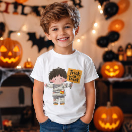 Söt Mummelpojke Bus eller Buss Halloween Barn T Shirt
